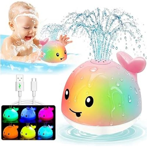 Bath Toys For 1 Year Old Girls, Pool Water Table Infant Baby Toy 6-12-18 Months, Whale Water Spray Toy, 1st Birthday Gifts For Girls,One 1 2 3 Year Old Boys Girls Gifts, Baby Toddler Shower Gifts