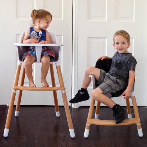 Modern Baby High Chair + Convertible Toddler Chair