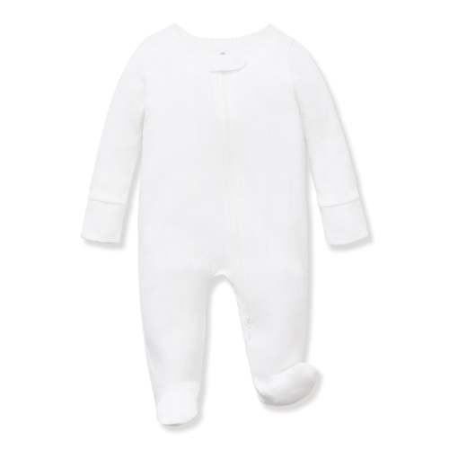 Baby's Pointelle Footie Romper in White