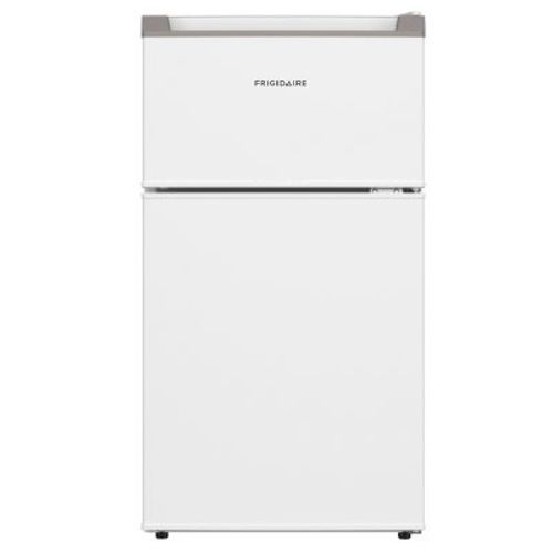 Frigidaire 3.1cu ft 2 Door Freestanding Mini Refrigerator Cotton: Top Door Freezer, Reversible Door, ETL Listed, 1 Year Warranty