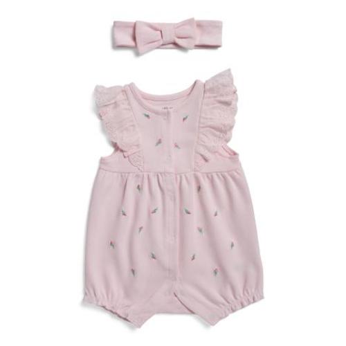 Newborn Girls Rosebud Embroidered Romper | Kids & Baby | TJ Maxx