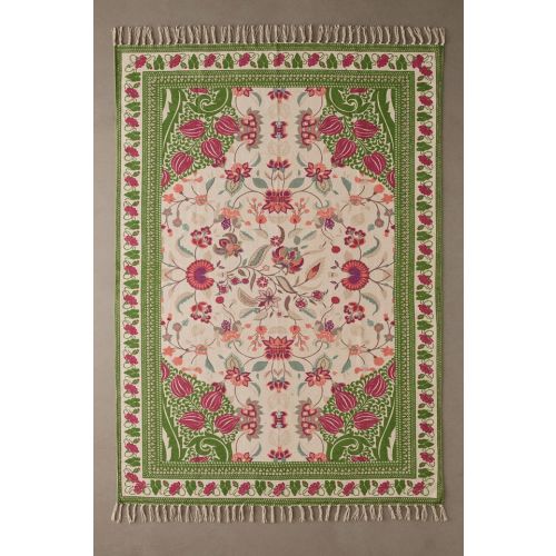 Art Deco Tulip Floral Printed Rug