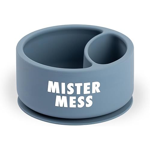 Bella Tunno Silicone Suction Bowl for Toddlers and Babies, Food Grade BPA Free Silicone, Non Slip Suction Base, Microwave & Dishwasher Safe, Ideal Baby-Led Weaning & Self Feeding Bowl, Miss Mess