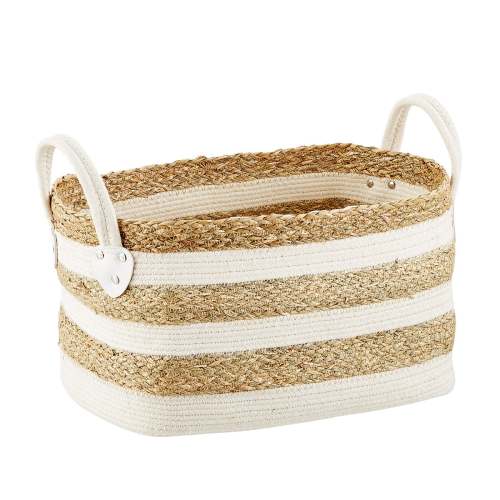 Seagrass and Cotton Baskets with Handles | The Container Store