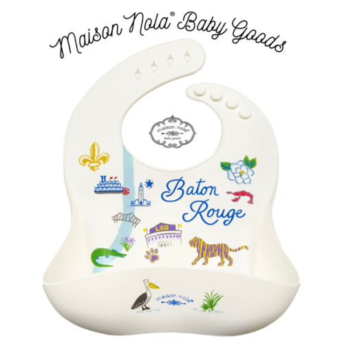 Baton Rouge Map Silicone Bib | Maison Nola
