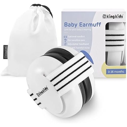 KINGKIDS Baby Ear Protection, Baby Noise Cancelling Headphones for Kids Infant Hearing Earmuffs for Toddlers Sleep Age 0-3