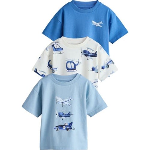 Kids' Assorted 3-Pack Cotton T-Shirts, 12-18M