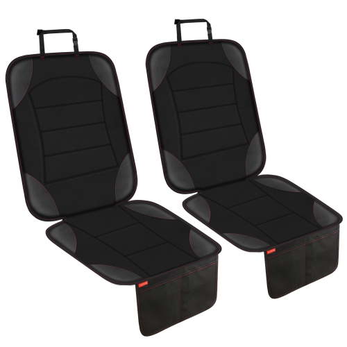 Sinvitron Car Seat Protector for Seat Cushion for Leather and Fabric Seats, 2 Mesh Pockets, Non-Slip Backing, Carseat Protectors for Vehicles, Pets (2 Pack)