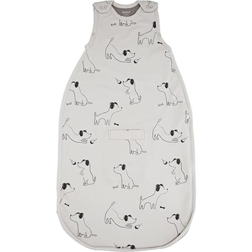 Woolino Merino Wool & Organic Cotton Baby Sleep Sack 2-24 Months – Ultimate 4-Season Baby Sleeping Bag, Universal Size Wearable Blanket, 2-Way Zipper & Adjustable Fit, Year-Round Use – Puppy