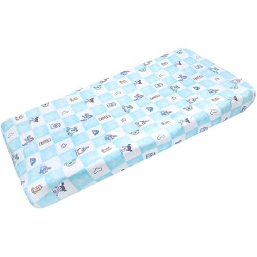 Copper Pearl Premium Knit Changing Pad Cover Soft, Stylish, and Universal Fit for All Standard Diaper Changing Pads, Trendy Design Changing Pad Covers, Monsters Inc Medley