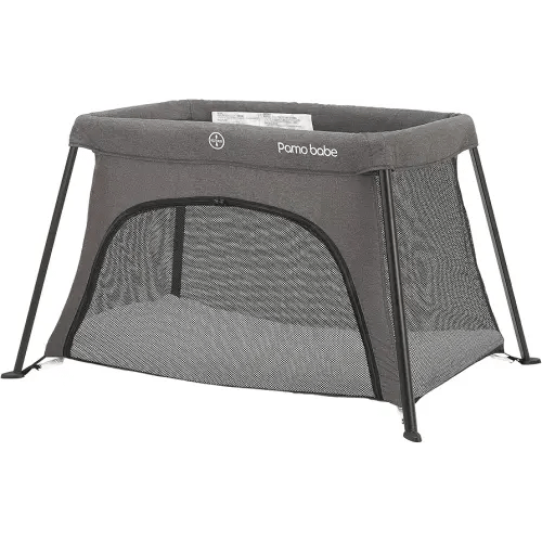 Pamo Babe Travel Crib Lightweight Baby Playard with Mattress Compact Play Yard with Detachable Legs