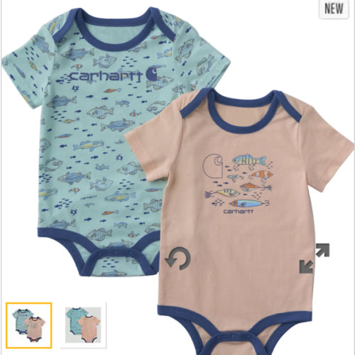 Boys' 2-Piece Short Sleeve Fish Bodysuit Set (Baby) | Tops | Carhartt
