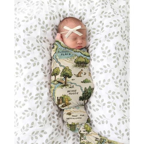 Classic Bear Maps swaddle blanket