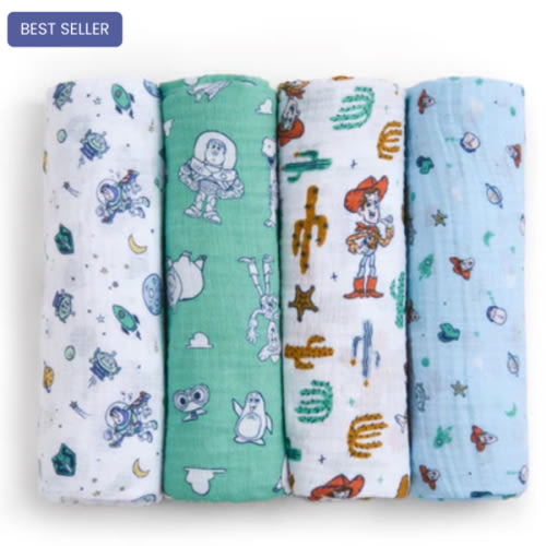 aden + anais Disney™ Toy Story essentials cotton muslin swaddles 4 pack