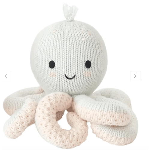 cuddle + kind Baby Octopus Sea Glass Blue 7"