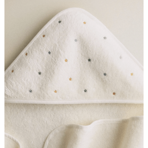 Hooded Baby Towel with Stars
