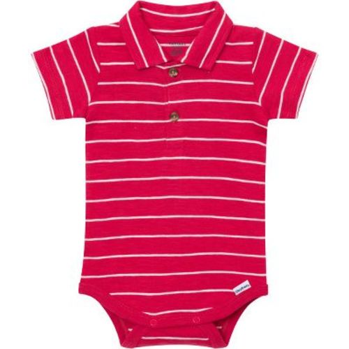 Gerber Baby Boys' Polo Bodysuit, Red Stripes, 6-9 Months