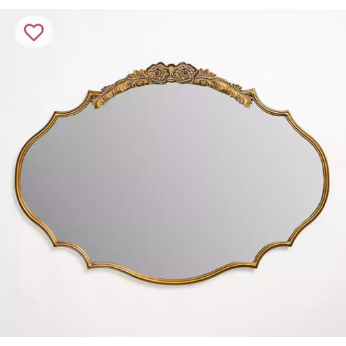 Oval Laura Gold Flower Wall Mirror | Kirklands Home