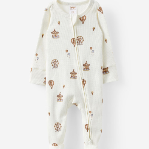 Organic Pointelle Zip Romper