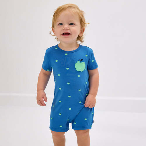 Tiny Orchard Pocket Shorty Romper | Little Sleepies