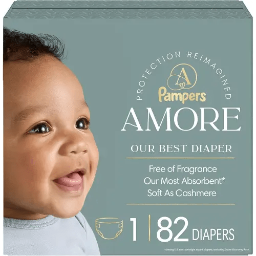 Pampers Amore, Size 1 (8-14 lbs), 82 Count, Our Best Diaper