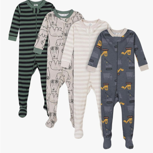 Gerber Baby-Boys Baby-Boys 4-pack Footed Pajamas