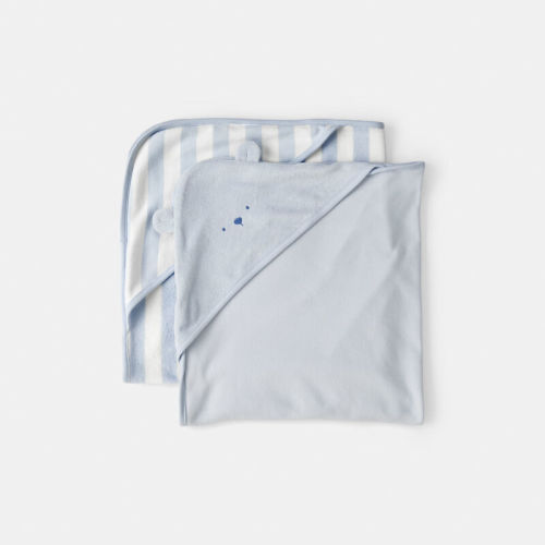 Baby 2-Pack Bear Terry Towels - Blue | Carter’s Oshkosh Canada