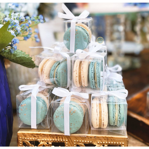 Party Macarons Favor Clear Box