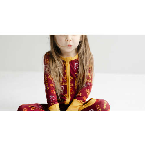 Iowa State One-Piece: Cozy Bamboo Zippered Outfit for Fans
