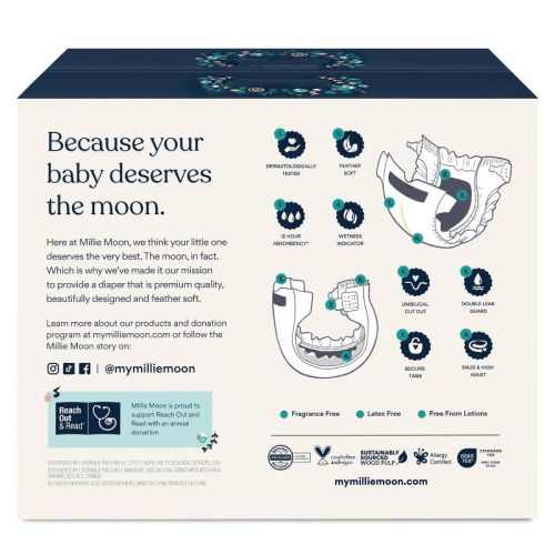 Millie Moon Luxury Disposable Diapers - (Select Size and Count)