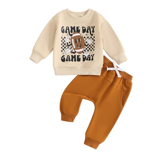 Baby Boy Fall Clothes Set Long Sleeve Letter Print Sweatshirt Pants Toddler Infant Outfits 6 12 18 24 Months 2T