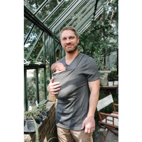 Lalabu Dad Shirt | Original Babywearing T-Shirt with Kangaroo Pouch | Baby Wrap Carrier for Newborns & Infants | Baby Wrap Carrier for Newborns | Essential for new Dads
