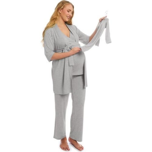 Analise During & After 5-Piece Maternity/Nursing Sleep Set for Mom & Baby, X-Small