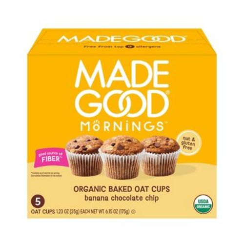 MadeGood Banana Chocolate Chip Organic Baked Oat Cups - 6.15oz/5ct