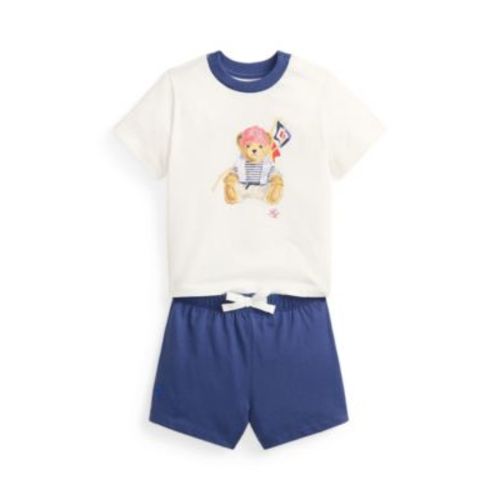 Polo Bear Crewneck T-Shirt and Shorts, 2-Piece Set