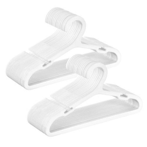 SONGMICS Baby Hangers 60 Pack, Plastic Kids Hangers for Closet, 11 x 6.1 Inches, for Children Aged 0-6 Years, Space-Saving, Non-Slip, Cloud White