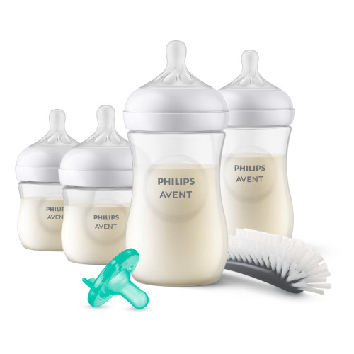 Philips Avent Natural Baby Bottle with Natural Response Nipple Newborn Gift Set, SCD837/03