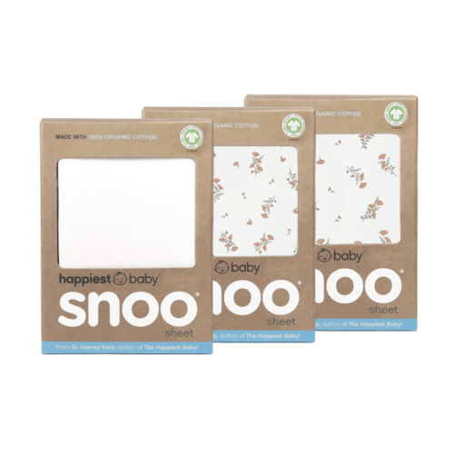 Baby Bassinet Fitted Sheets | SNOO | Ivory Wildflowers