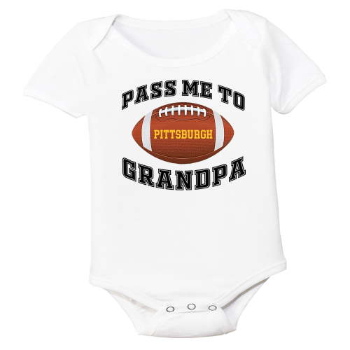 Future Tailgater Pass Me to GrandPa Baby Bodysuit for Pittsburgh Fans
