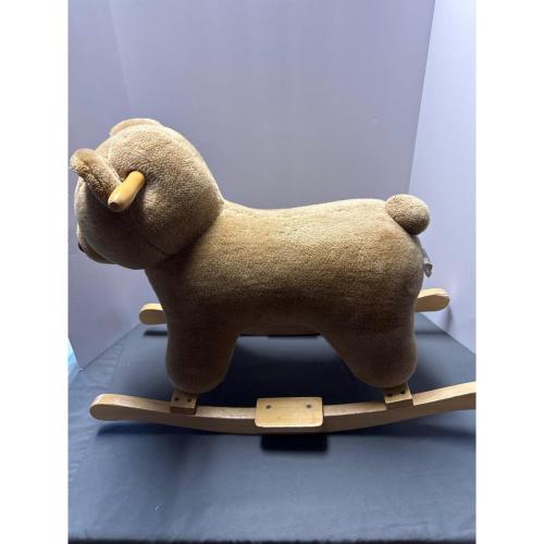 Rocking Bear Plush Kids Toy Wooden Base and Handles...