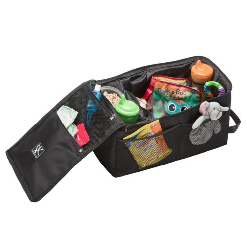 J.L. Childress Backseat Butler Car Organizer and Storage for Kids, Black