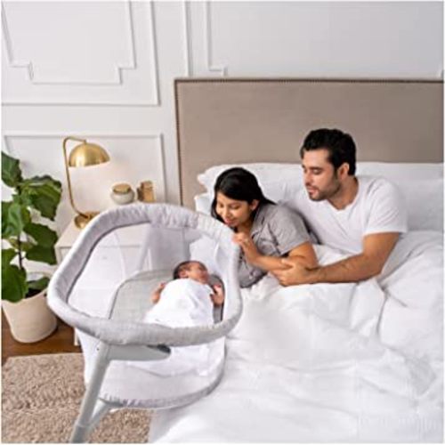 HALO Baby Bassinet, BassiNest Flex, Adjustable Portable Travel Co Sleeping Crib, Easy Folding, Lightweight with Mattress and Carrying Bag