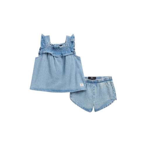 Ruffled Smocked Top & Shorts Set (Women) | Nordstromrack