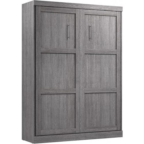 Bestar Pur Queen Murphy Bed, 65-inch Space-Saving Wall Bed for Guest Room or Home Office