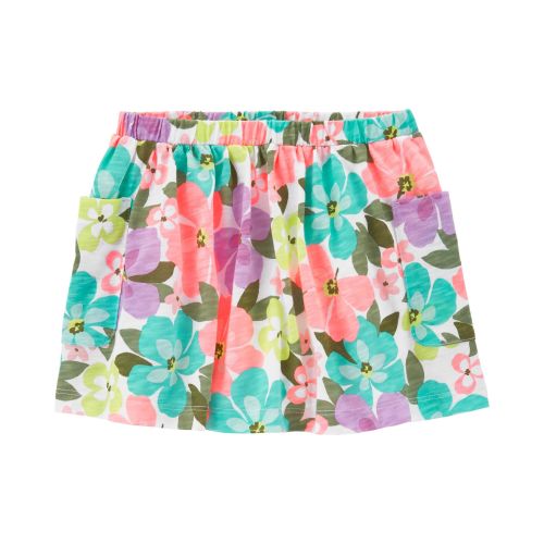Floral Slub Skort - 9M - Multi