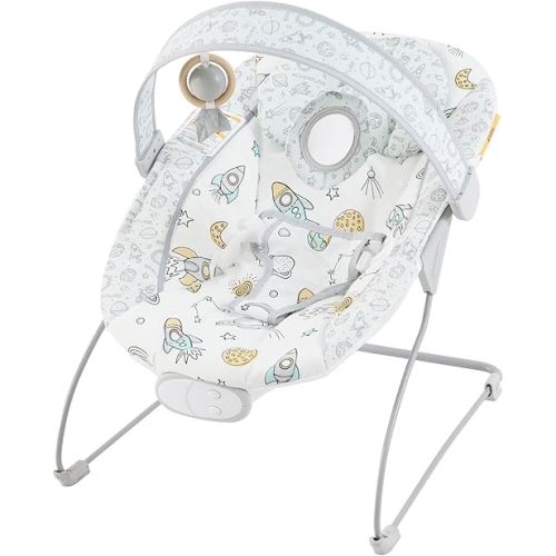 Baby Bouncer, Infants Bouncy Seat with Music and Vibrations,Portable Baby Rocker for Newborns Indoor Outdoor Use 0-6 Months Up to 20 lbs