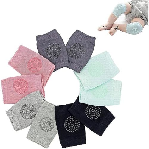 Baby Knee Pad for Crawling – Infant Kneepads,Elastic Leg Warmers, Anti-Slip Leg Protector for Toddler(5 Pairs) (Pattern 1, Standard)
