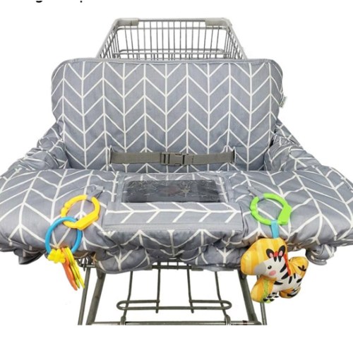 Shopping Cart Cover for Baby ICOPUCA Cotton High Chair Cover, Reversible, Machine Washable for Infant, Toddler, Boy or Girl (Grey Arrow Print)