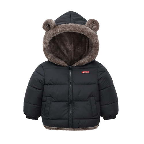 TAIAOJING Coat For Toddler Baby Boys Girls Winter Bear Ears Hooded With Pocket Jacket Two Sided Wear Thicken Windproof Zipper Warm Outwear Hoodies Coat 12-18 Months