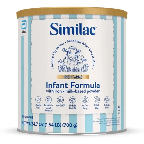 Similac Irish Farms, Easy-to-Digest Baby Formula, Infant Formula, 0-12 Months, 24.7-oz Can